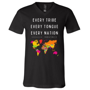 Every Tribe Every Tongue Every Nation Revelation V-Neck T-Shirt