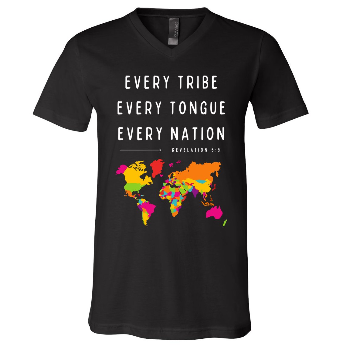 Every Tribe Every Tongue Every Nation Revelation V-Neck T-Shirt