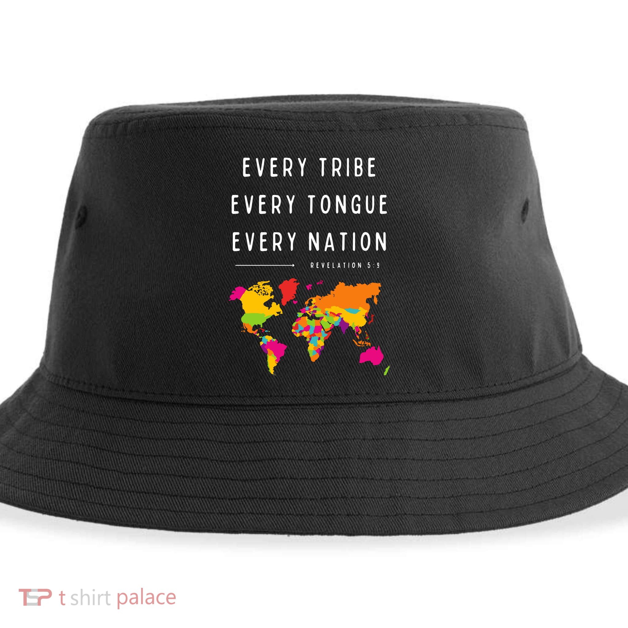 Every Tribe Every Tongue Every Nation Revelation Sustainable Bucket Hat