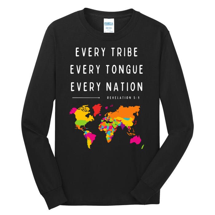 Every Tribe Every Tongue Every Nation Revelation Tall Long Sleeve T-Shirt