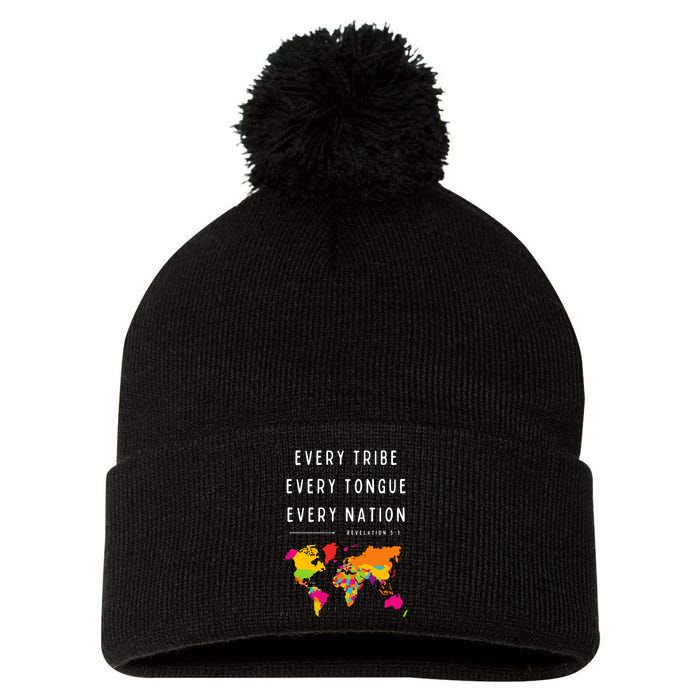 Every Tribe Every Tongue Every Nation Revelation Pom Pom 12in Knit Beanie