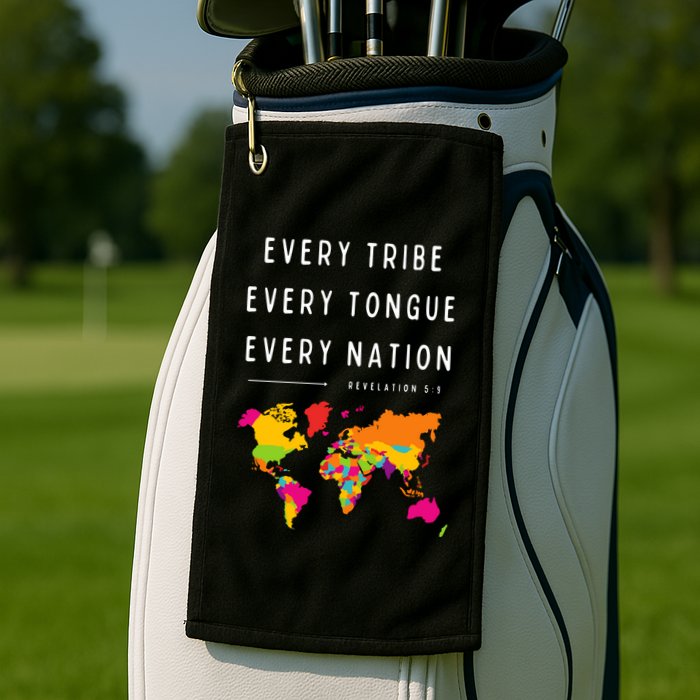 Every Tribe Every Tongue Every Nation Revelation Golf Towel