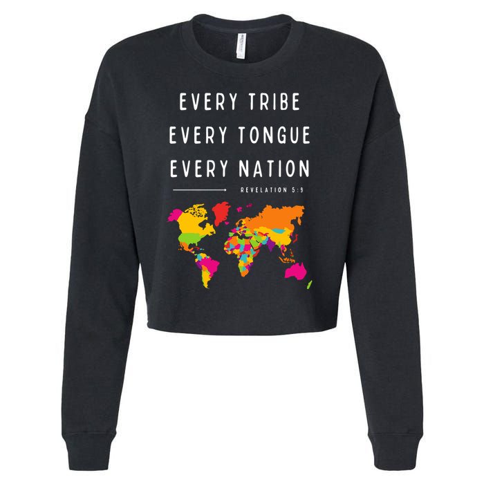 Every Tribe Every Tongue Every Nation Revelation Cropped Pullover Crew