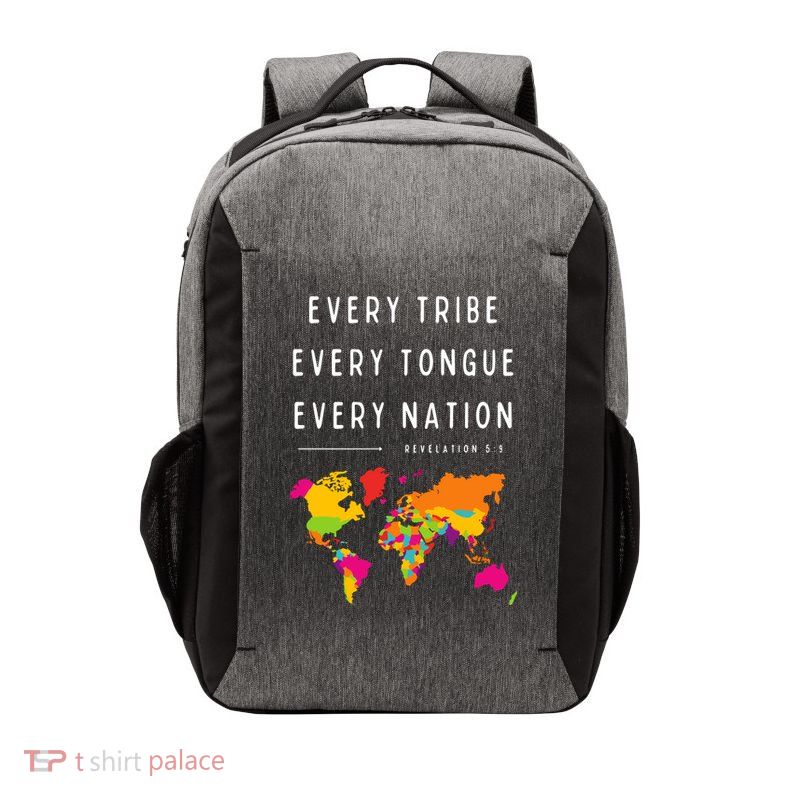 Every Tribe Every Tongue Every Nation Revelation Vector Backpack