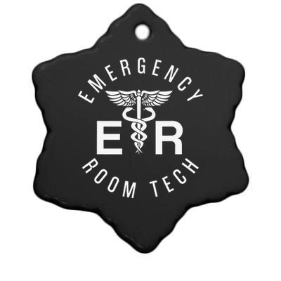 ER Tech Emergency Room Tech Caduceus ER Technician Ceramic Star Ornament