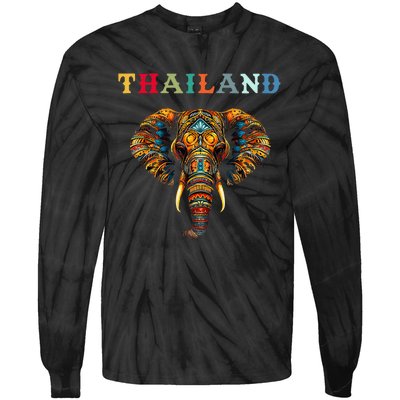 Elephant Thailand Tie-Dye Long Sleeve Shirt