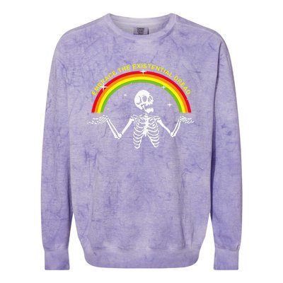 Embrace The Existential Dread Apparel Colorblast Crewneck Sweatshirt