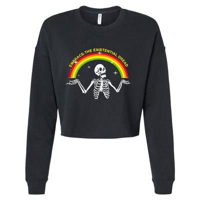Embrace The Existential Dread Apparel Cropped Pullover Crew