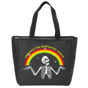 Embrace The Existential Dread Apparel Zip Tote Bag