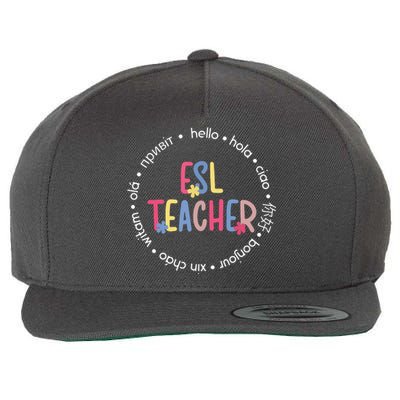 ESL Teacher English As A Second Language Teacher Wool Snapback Cap