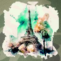 Eiffel Tower Legacy Tie Dye Trucker Hat