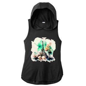 Eiffel Tower Ladies PosiCharge Tri-Blend Wicking Draft Hoodie Tank