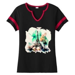 Eiffel Tower Ladies Halftime Notch Neck Tee