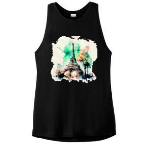 Eiffel Tower Ladies PosiCharge Tri-Blend Wicking Tank