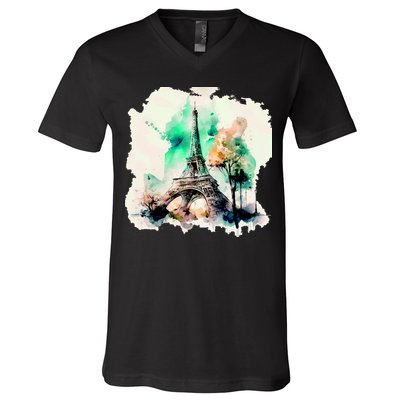 Eiffel Tower V-Neck T-Shirt