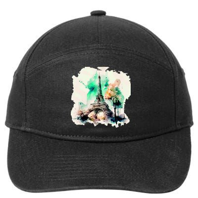 Eiffel Tower 7-Panel Snapback Hat