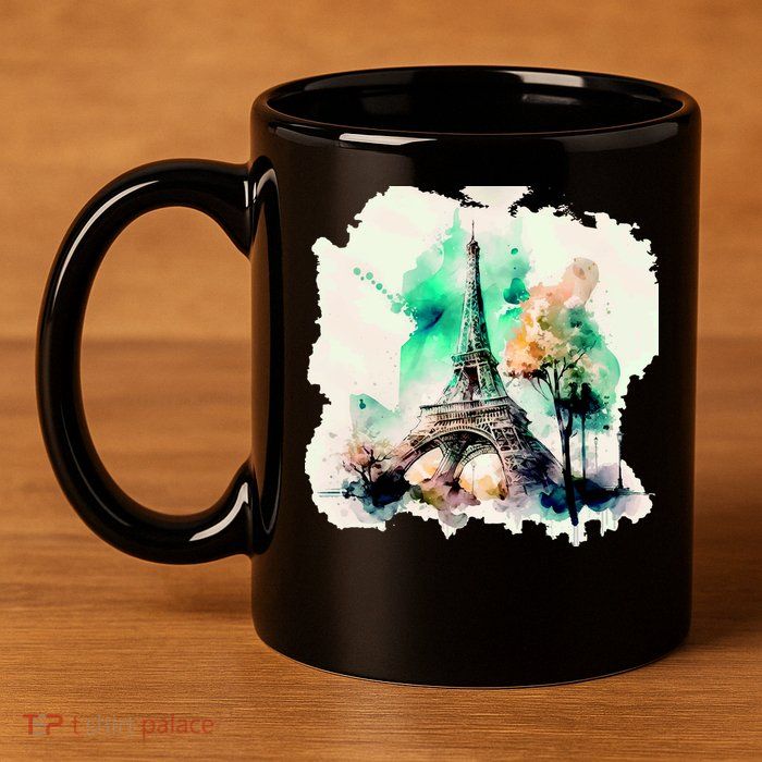 Eiffel Tower 11oz C Handle Ceramic Mug