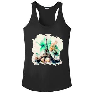 Eiffel Tower Ladies PosiCharge Competitor Racerback Tank