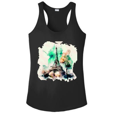 Eiffel Tower Ladies PosiCharge Competitor Racerback Tank
