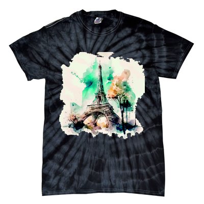 Eiffel Tower Tie-Dye T-Shirt