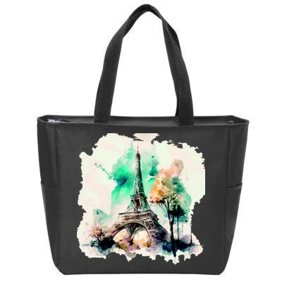 Eiffel Tower Zip Tote Bag