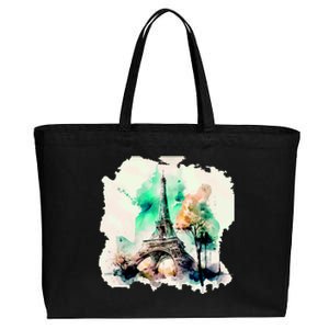 Eiffel Tower Cotton Canvas Jumbo Tote