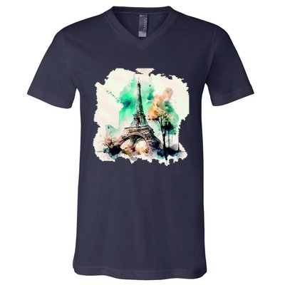 Eiffel Tower V-Neck T-Shirt