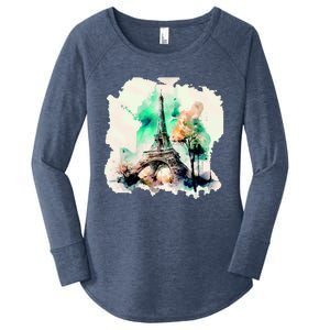 Eiffel Tower Women's Perfect Tri Tunic Long Sleeve Shirt