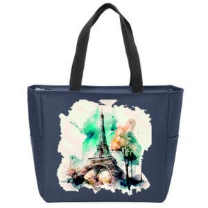 Eiffel Tower Zip Tote Bag