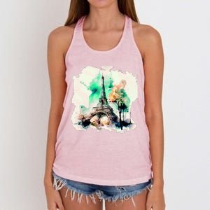 Eiffel Tower Women's Knotted Racerback Tank