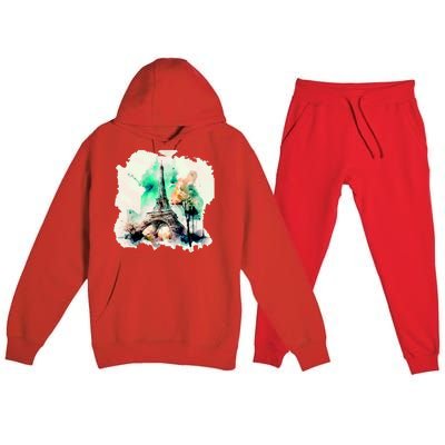 Eiffel Tower Premium Hooded Sweatsuit Set