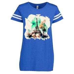 Eiffel Tower Enza Ladies Jersey Football T-Shirt