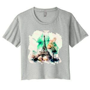 Eiffel Tower Women's Crop Top Tee