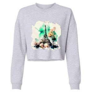 Eiffel Tower Cropped Pullover Crew