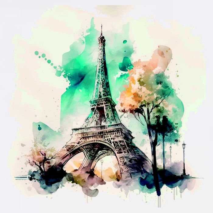Eiffel Tower Garment-Dyed Sweatshirt