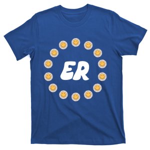 Er Tech Emergency Room Sunflower Groovy Healthcare Medicine Gift T-Shirt