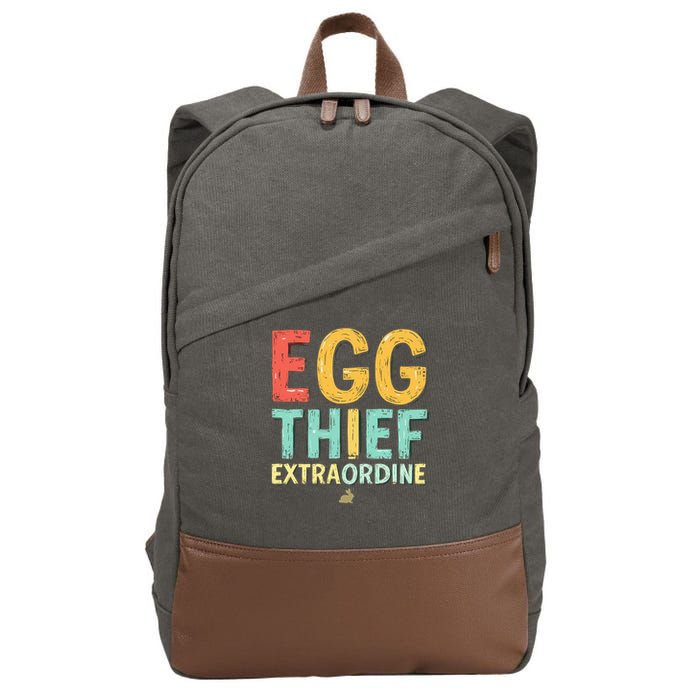 Egg THIEF EXTRAORDINE Easter Egg Happy Easter Day Cotton Canvas Backpack