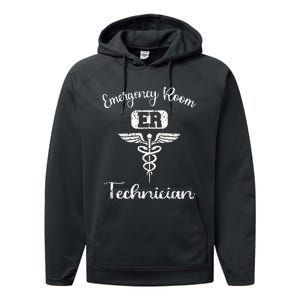 ER Tech Emergency Room Technologists Technicians Performance Fleece Hoodie