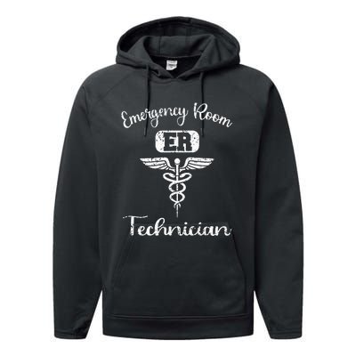 ER Tech Emergency Room Technologists Technicians Performance Fleece Hoodie