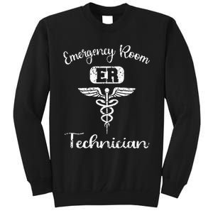 ER Tech Emergency Room Technologists Technicians Tall Sweatshirt