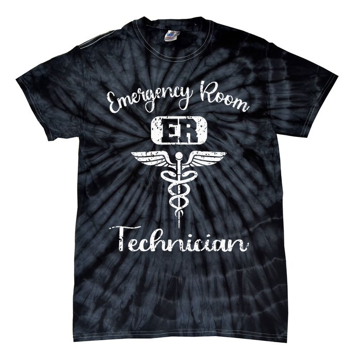 ER Tech Emergency Room Technologists Technicians Tie-Dye T-Shirt