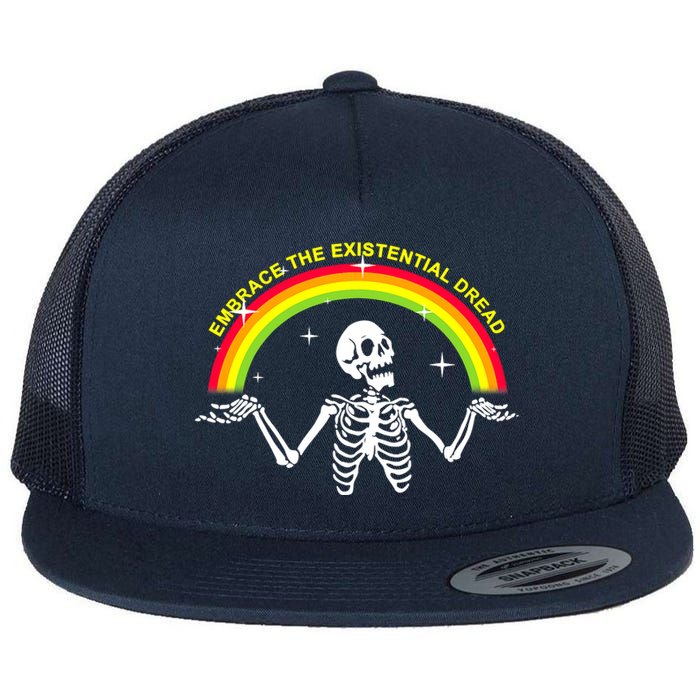 Embrace The Existential Dread Flat Bill Trucker Hat