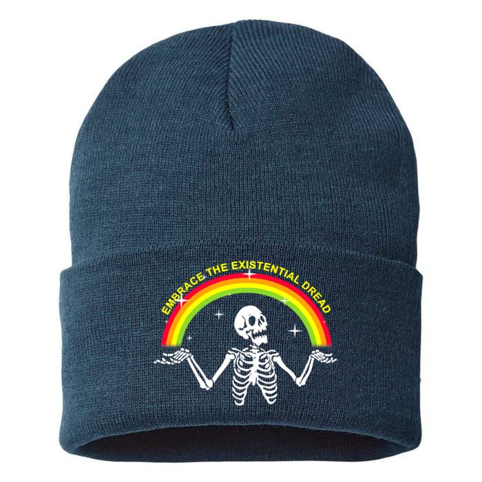 Embrace The Existential Dread Sustainable Knit Beanie