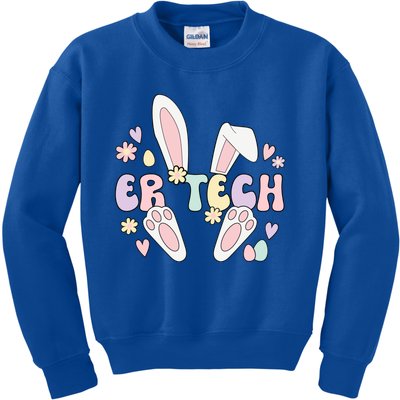 Er Tech Easter Bunny Emergency Room Tech Easter Day Gift Kids Sweatshirt