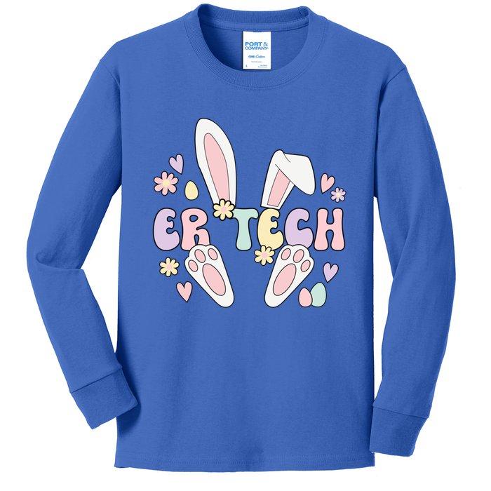 Er Tech Easter Bunny Emergency Room Tech Easter Day Gift Kids Long Sleeve Shirt