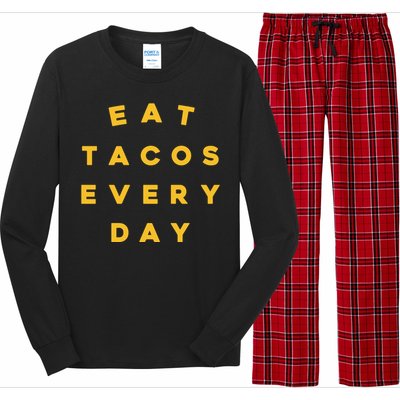 Eat Tacos Everyday Long Sleeve Pajama Set