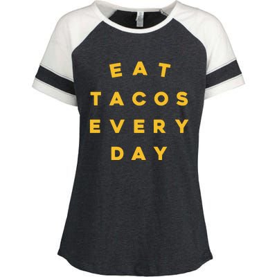 Eat Tacos Everyday Enza Ladies Jersey Colorblock Tee