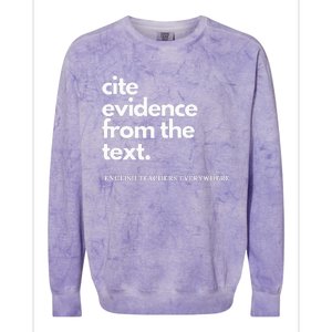 English Teacher Ela Cite Evidence From The Text Colorblast Crewneck Sweatshirt