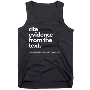 English Teacher Ela Cite Evidence From The Text Tank Top