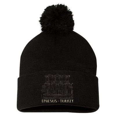 Ephesus Turkey Pom Pom 12in Knit Beanie